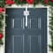 Glitzhome® 14" Christmas Metal Snowflake & Poinsettia Wreath Hanger Set